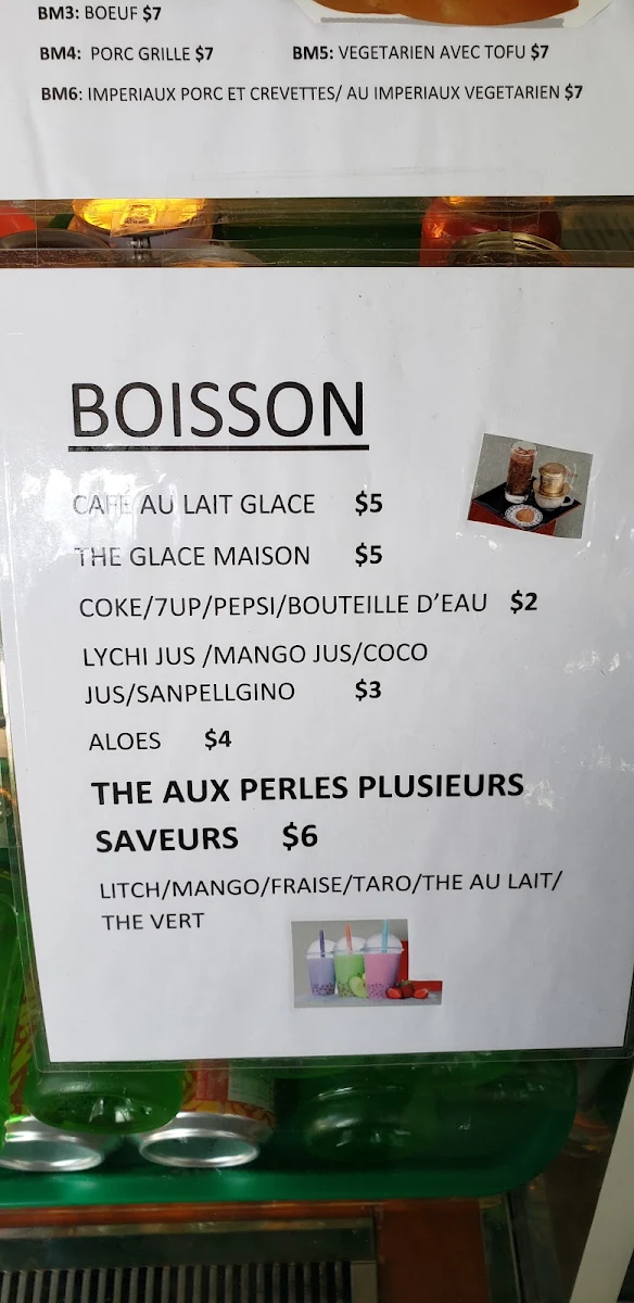 Menu, PHO ICI