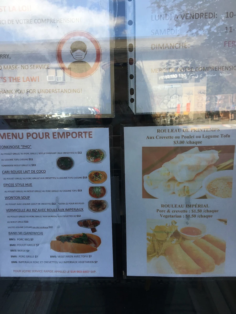 Menu, PHO ICI