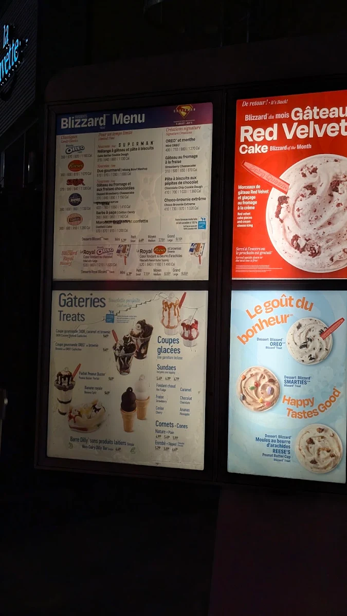 Menu, Dairy Queen (Treat)