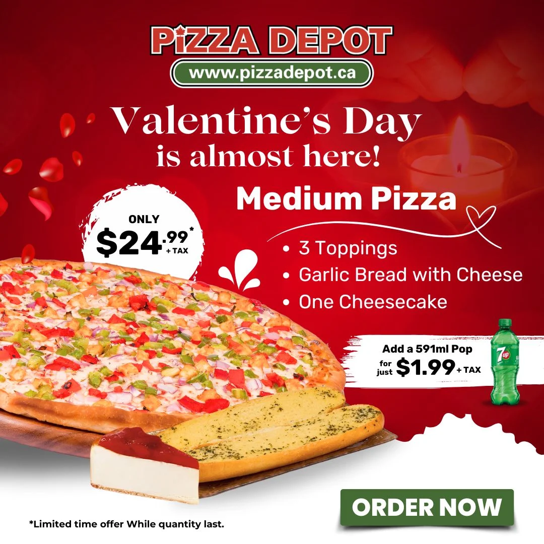 Menu, Pizza Depot