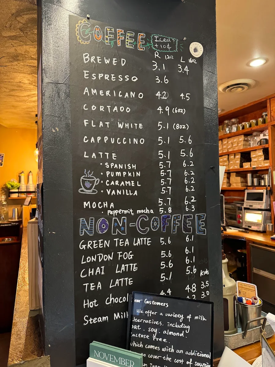 Menu, Blackberry Coffee Corner