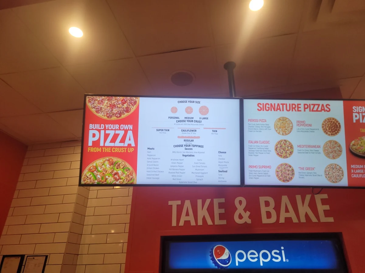 Menu, Pizza Hotline