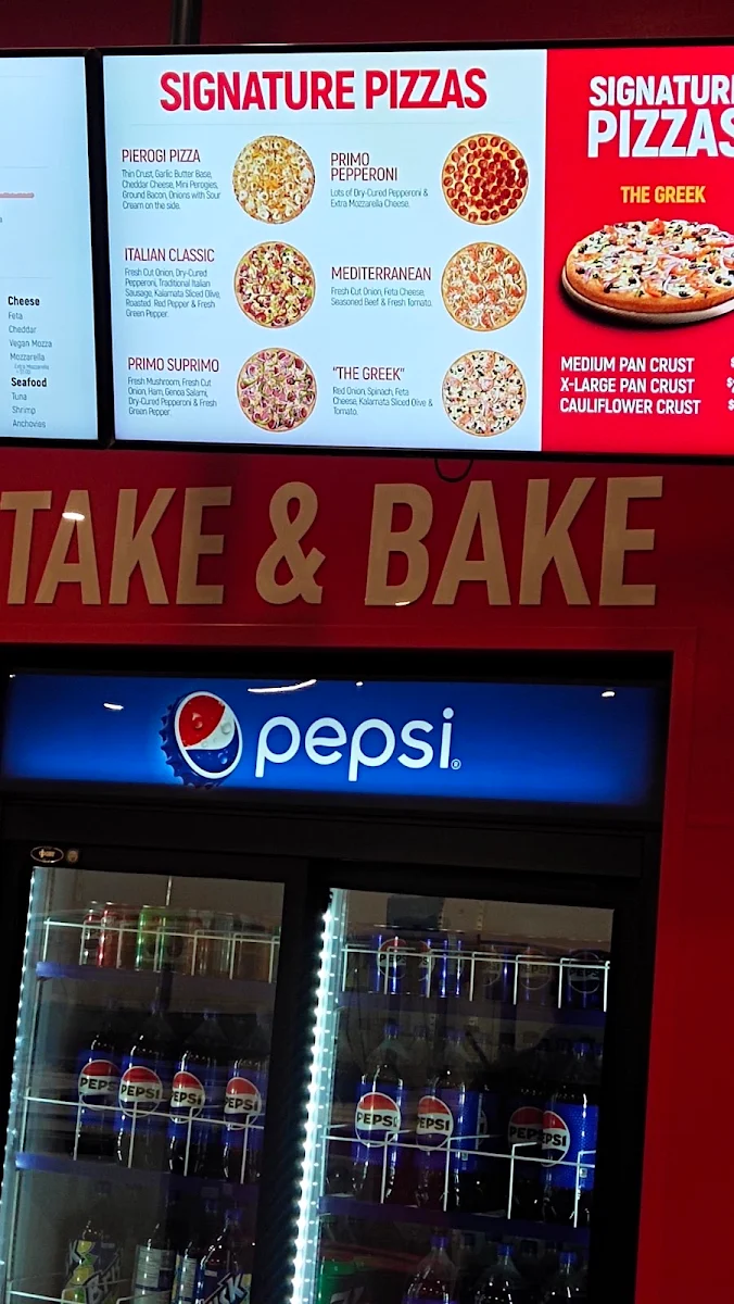 Menu, Pizza Hotline