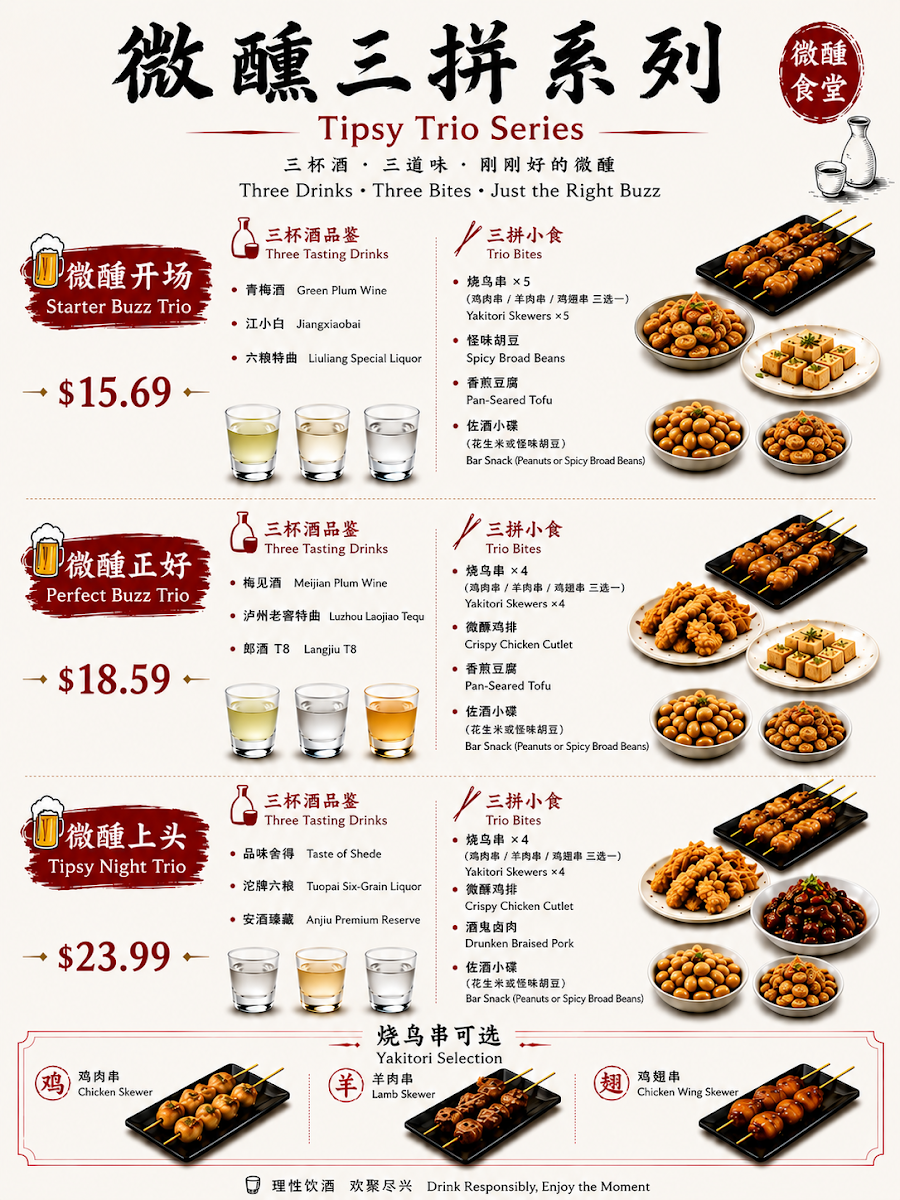 Menu, SpiritedEats-微醺食堂