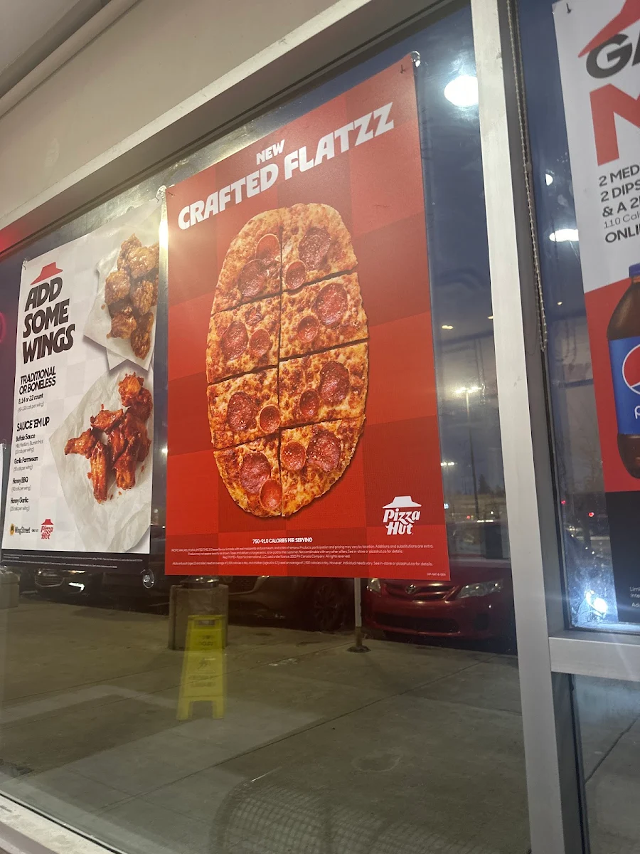 Menu, Pizza Hut