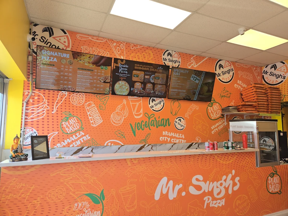 Menu, Mr. Singh's Pizza Bramalea