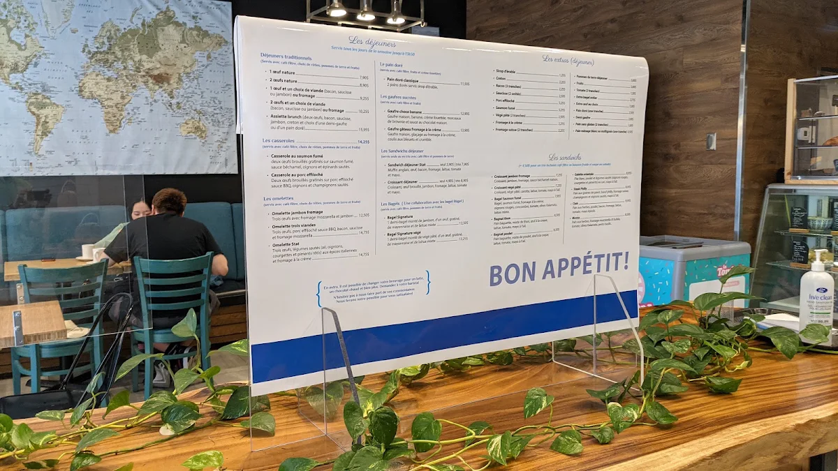 Menu, Jina Café