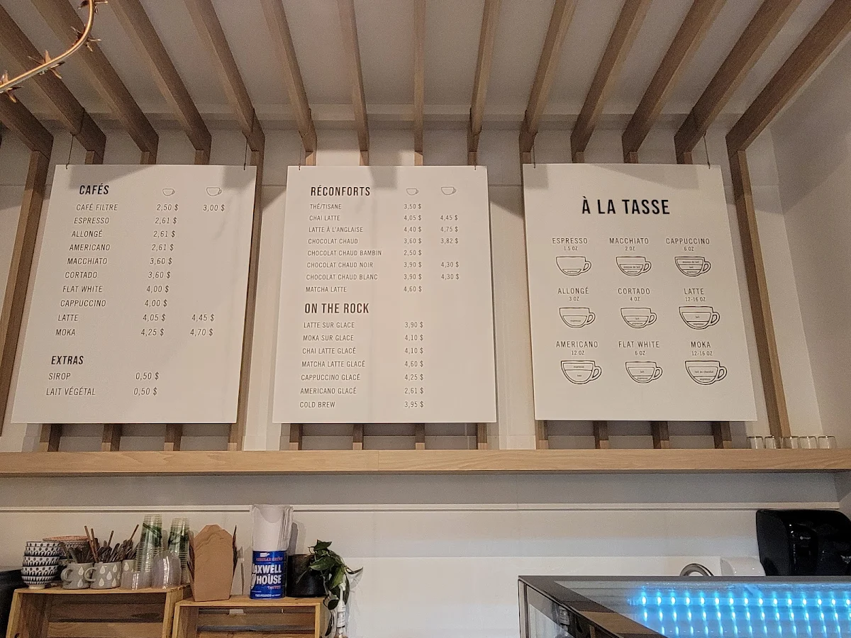Menu, Brûlerie FARO-Roasting House Montréal