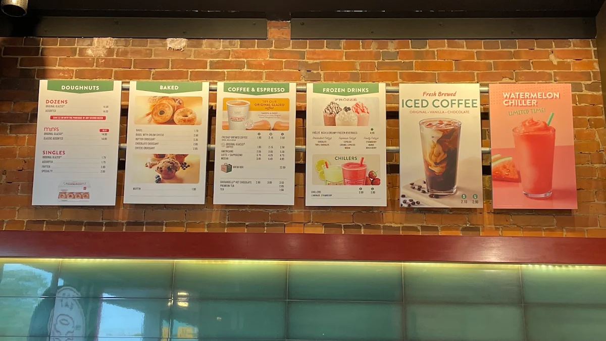 Menu, Krispy Kreme Café