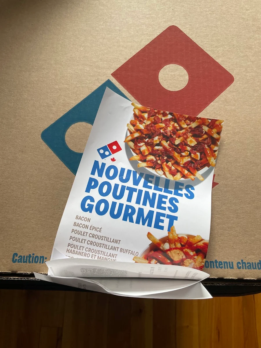 Menu, Domino's Pizza