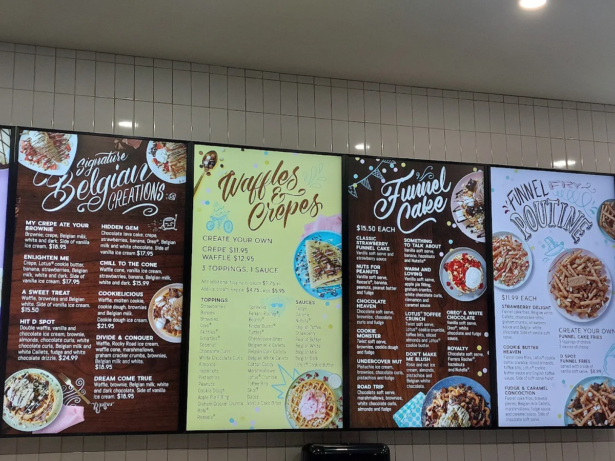 Menu, D Spot Desserts Guelph
