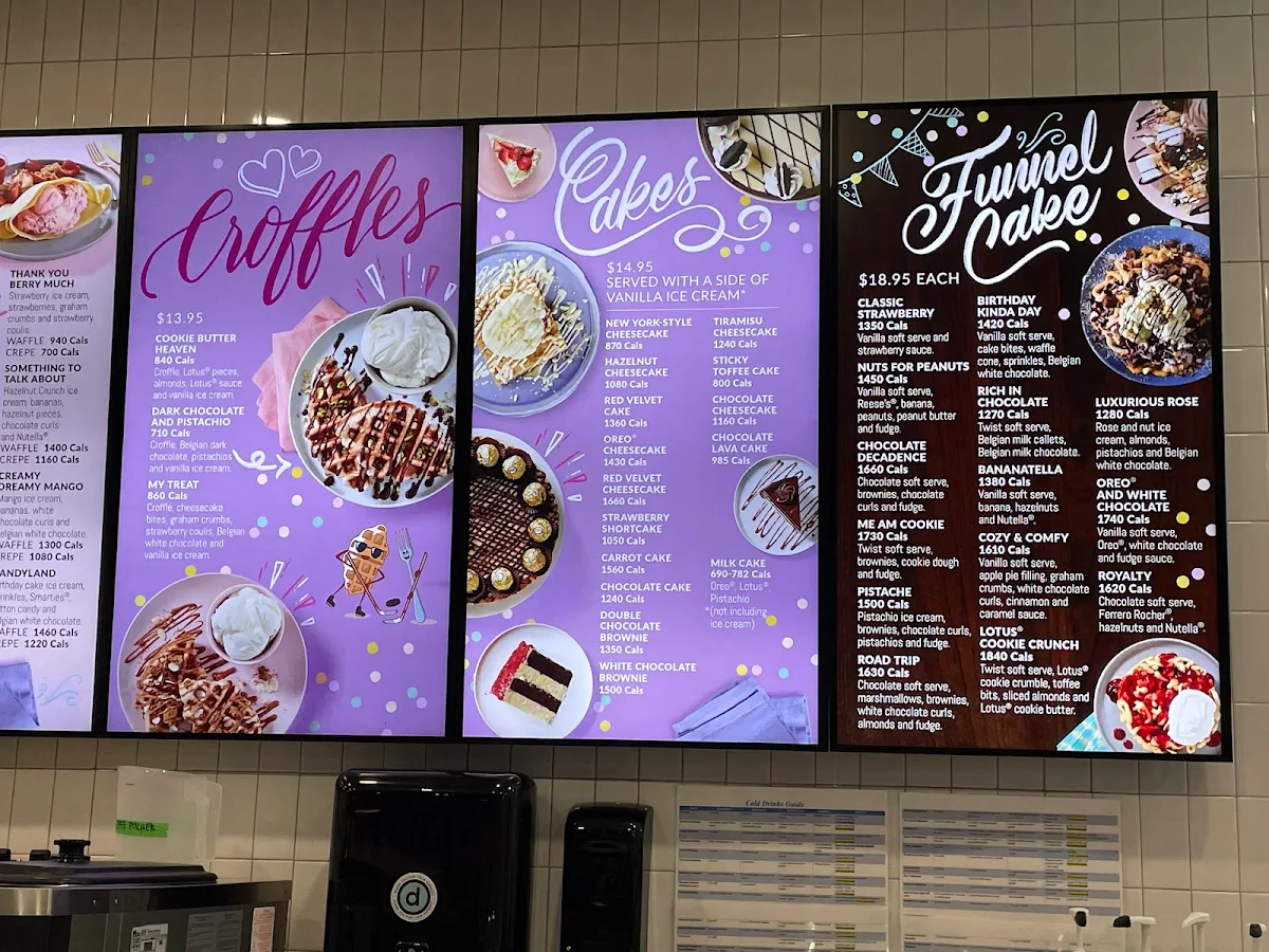 Menu, D Spot Desserts Guelph