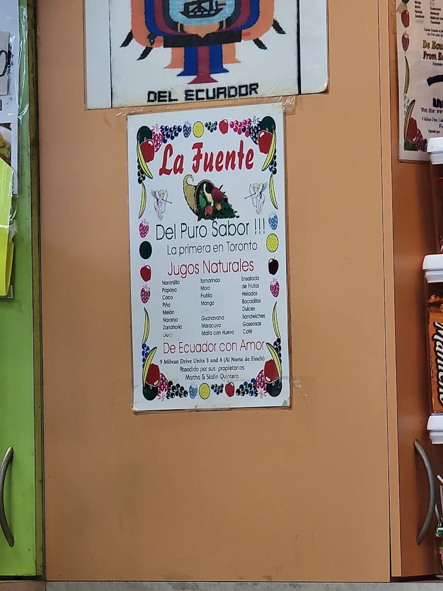 Menu, El Comedor Popular Ecuatoriano