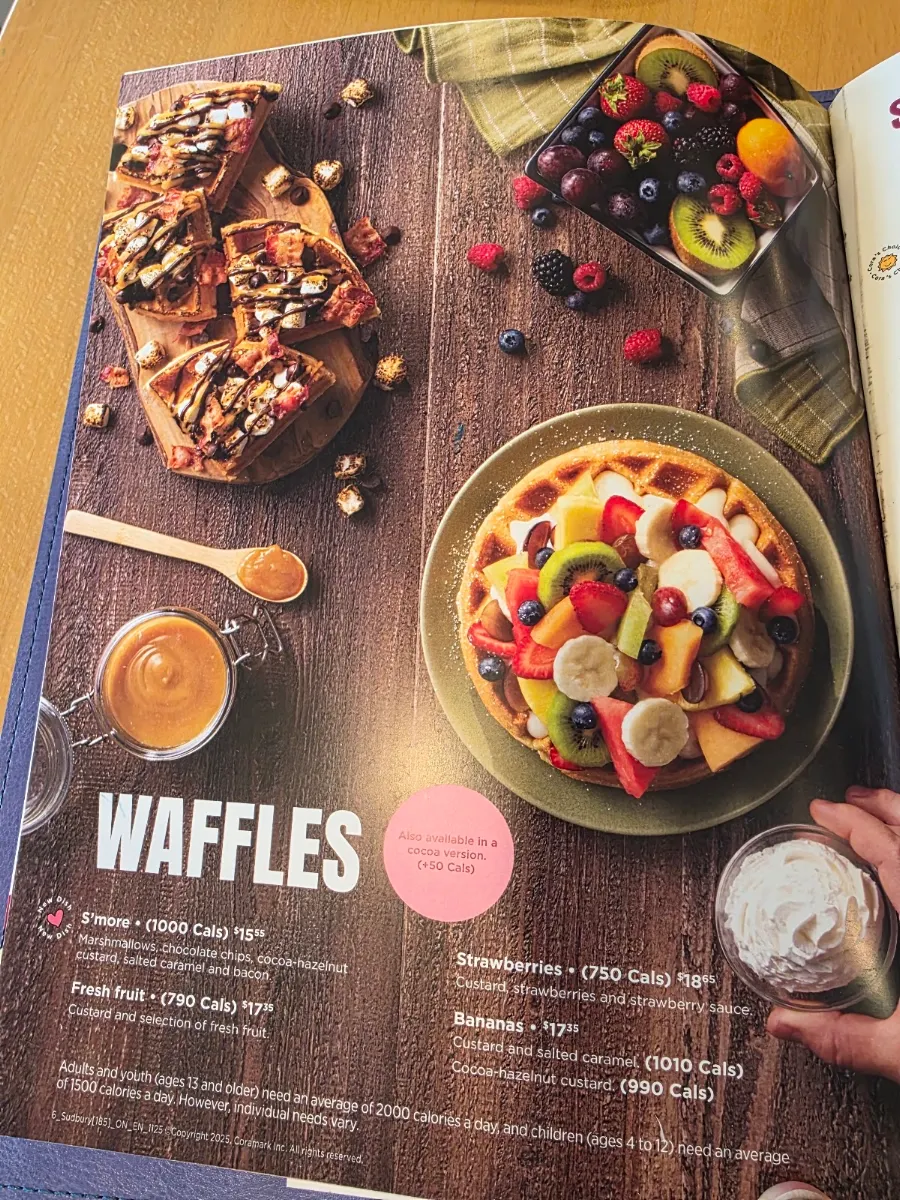 Menu, Cora Breakfast and Lunch