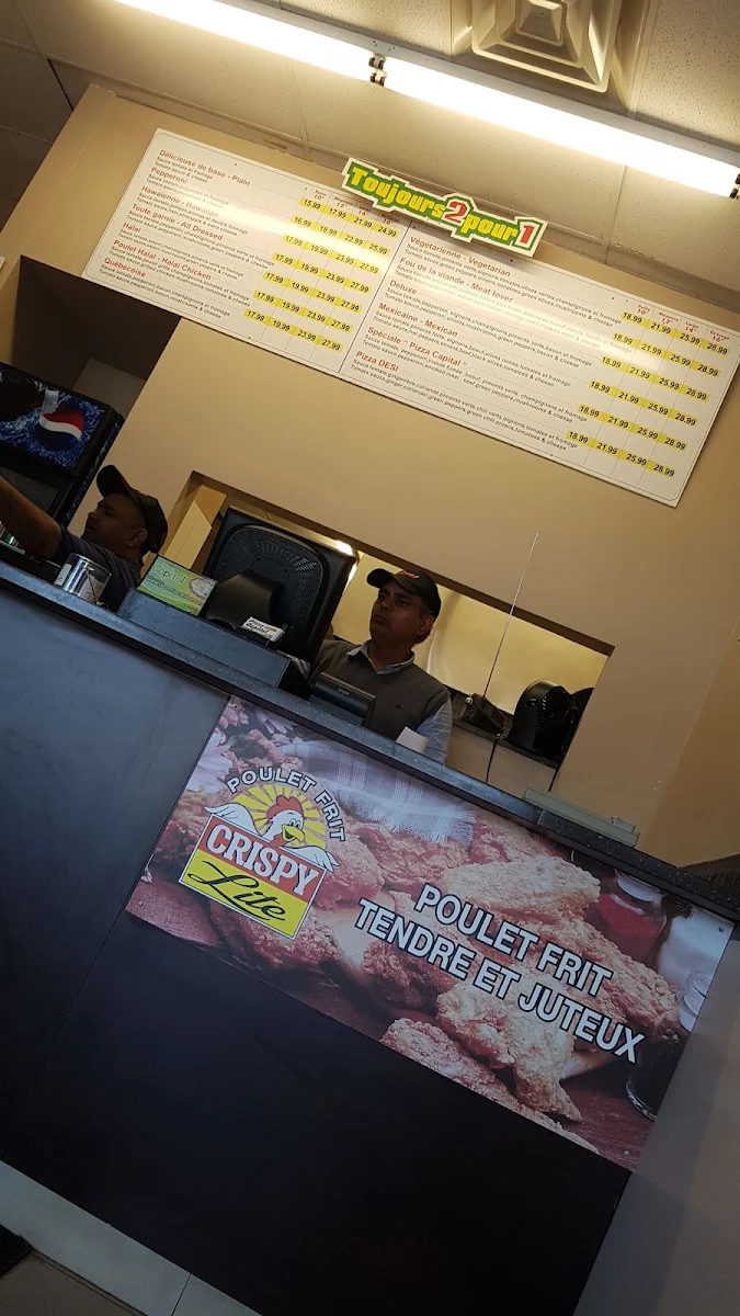Menu, Pizza Capital