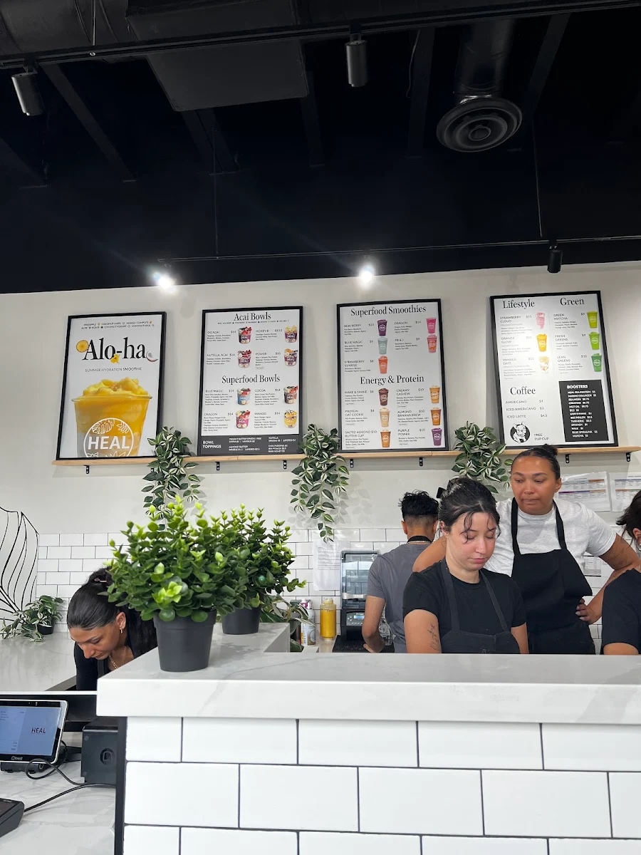 Menu, HEAL Wellness