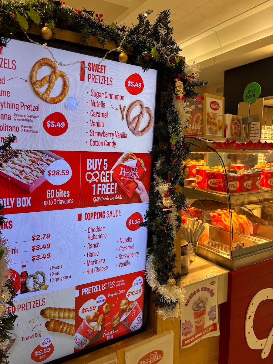 Menu, Mr. Pretzels