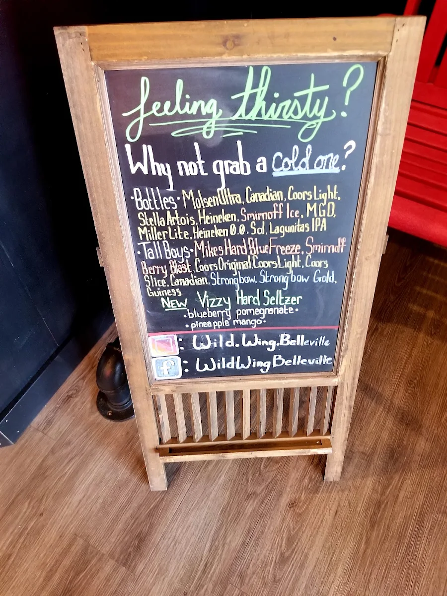 Menu, Wild Wing Belleville