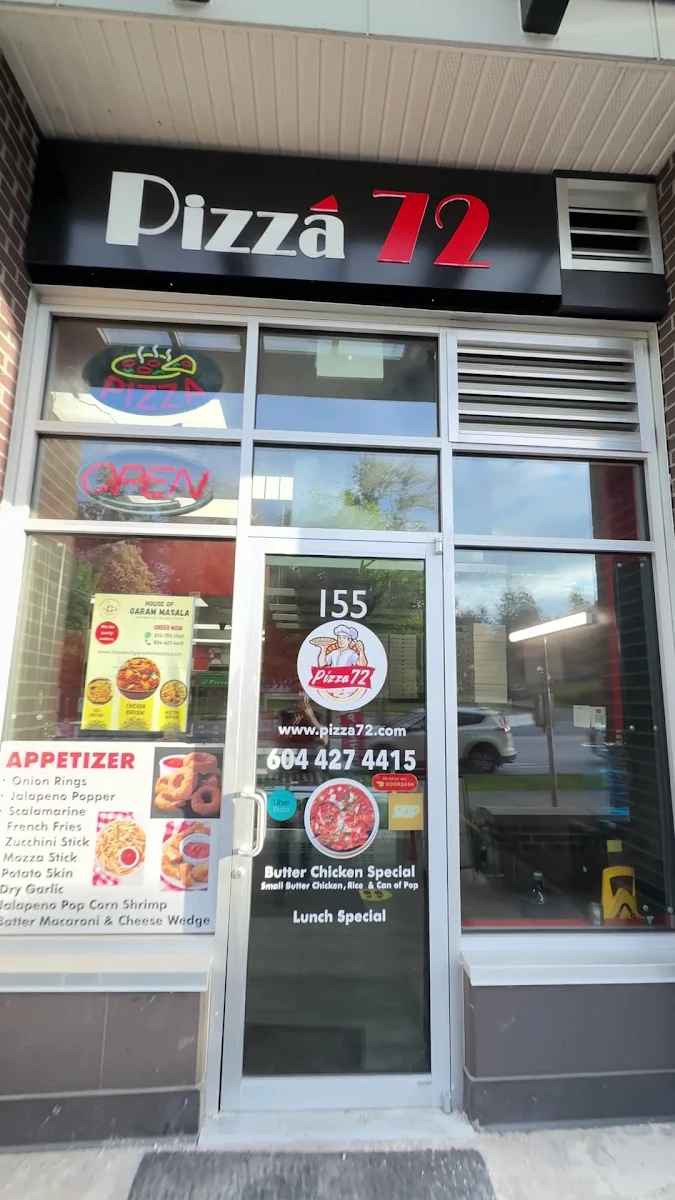Menu, Pizza 72