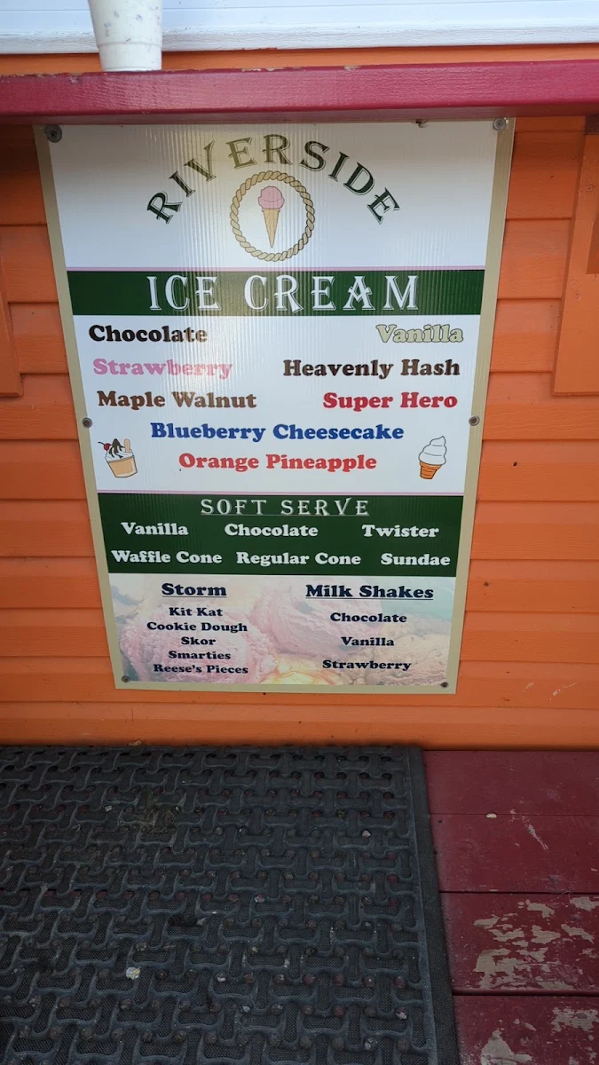 Menu, Riverside Restaurant & Lounge