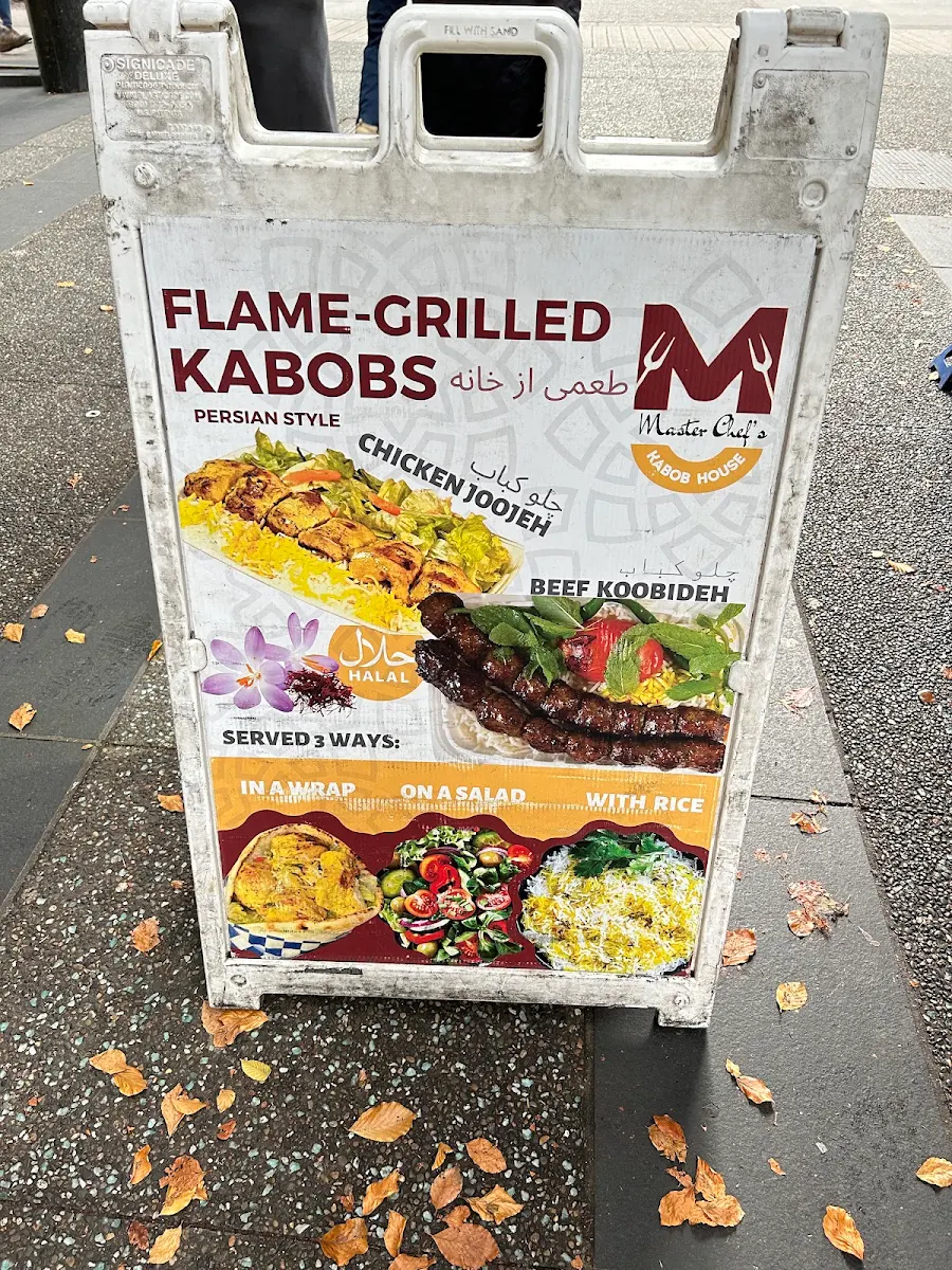 Menu, Master Chef's Persian Kabob House