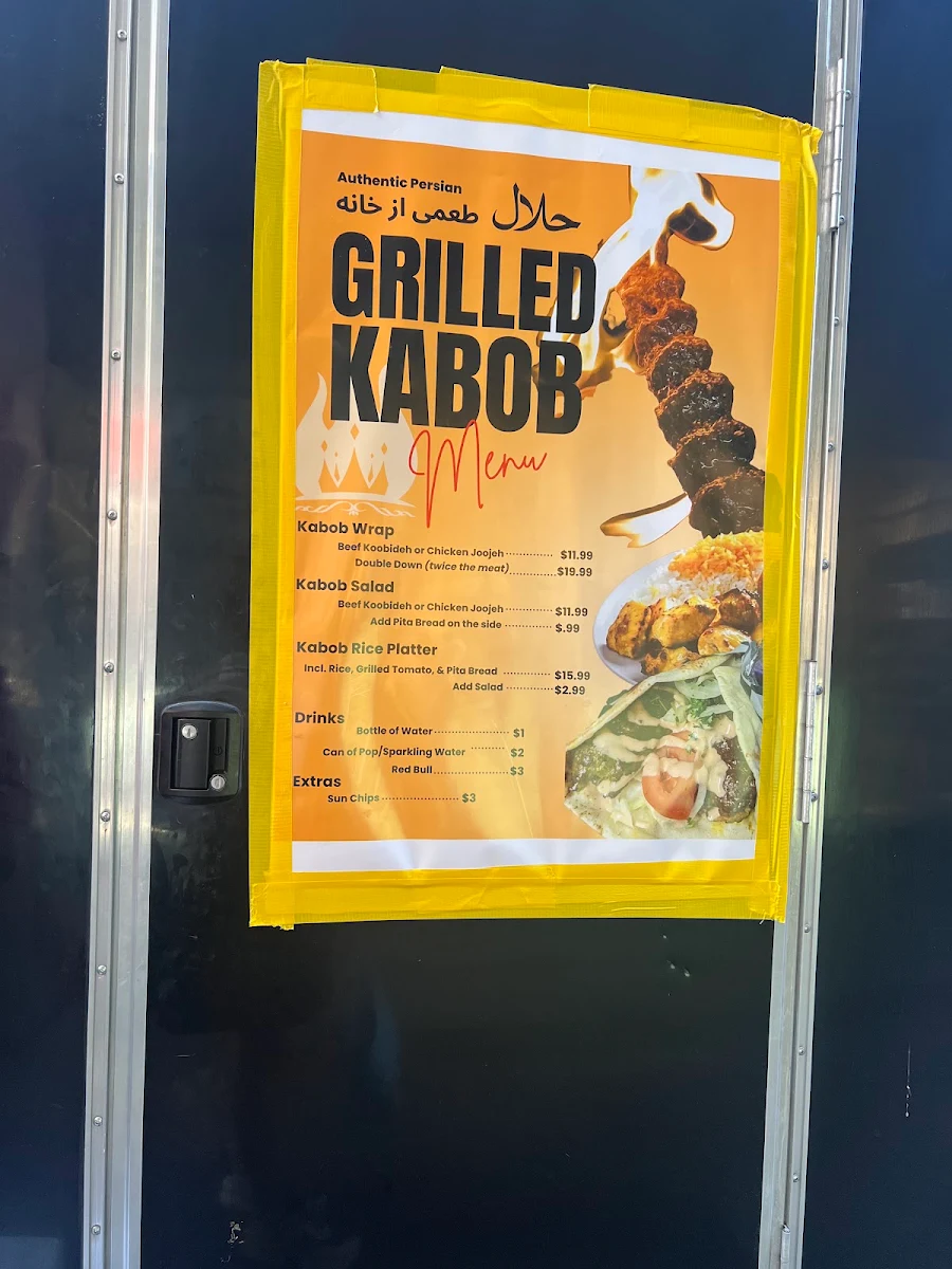 Menu, Master Chef's Persian Kabob House