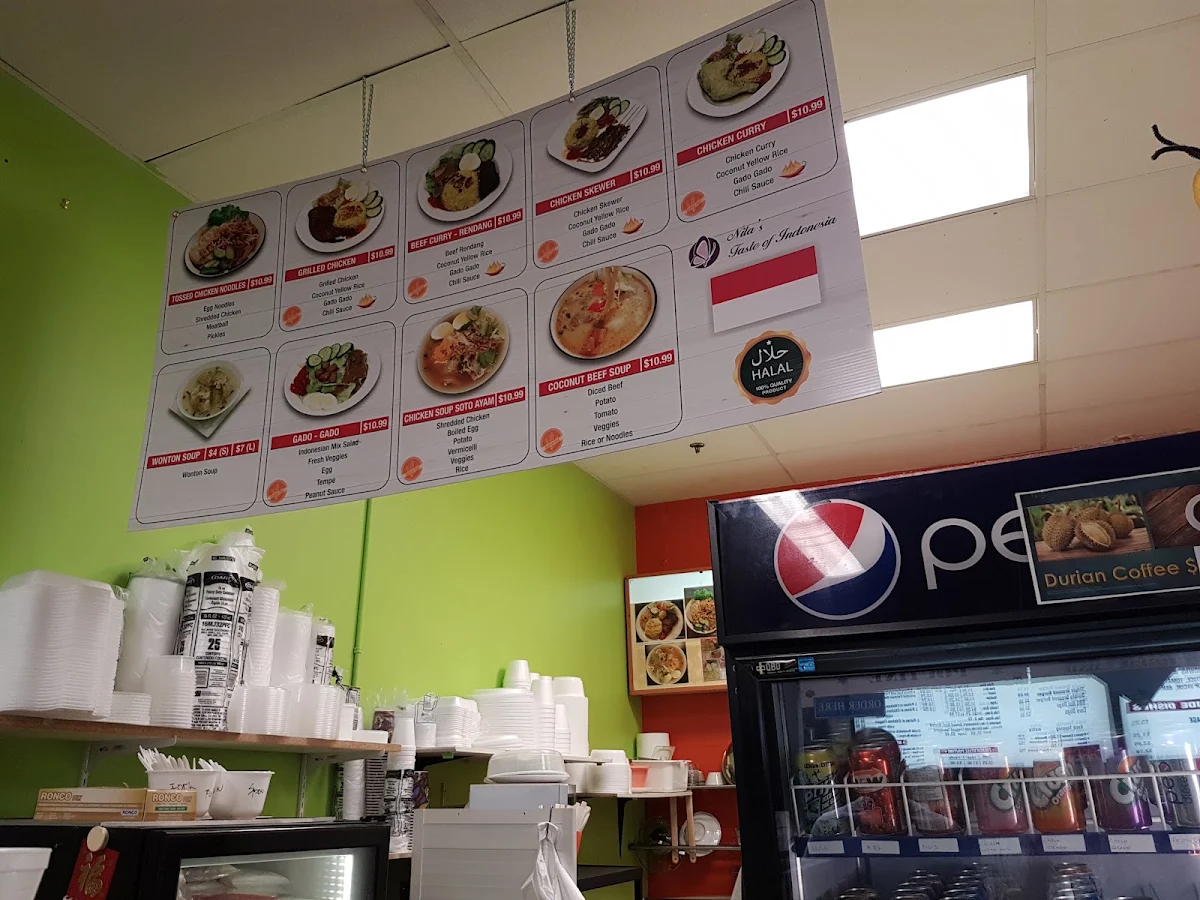 Menu, Nila's Taste of Indonesia