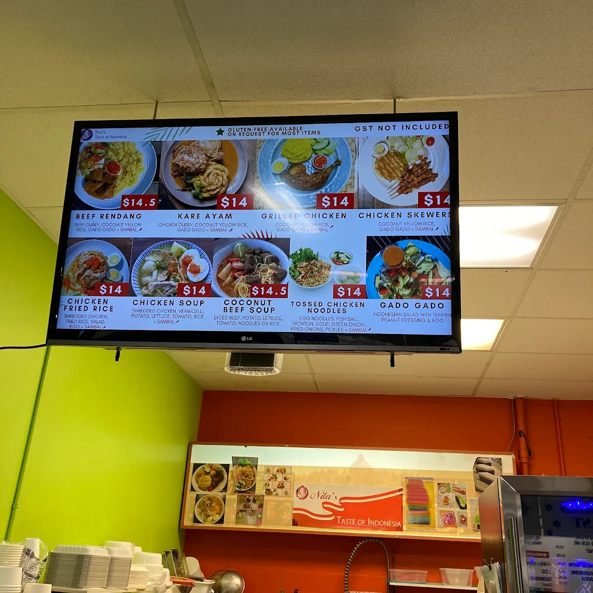 Menu, Nila's Taste of Indonesia