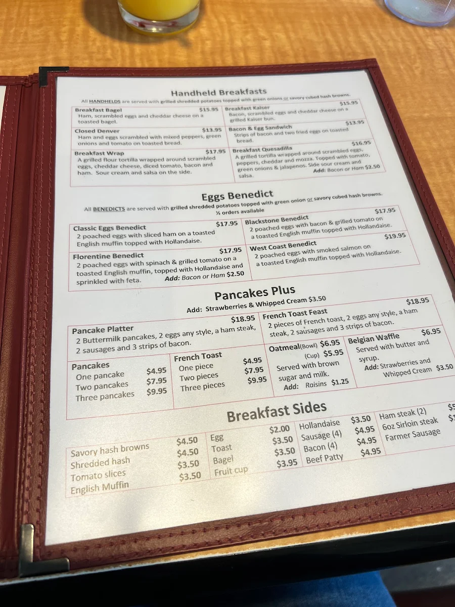 Menu, Cherry Pit Restaurant