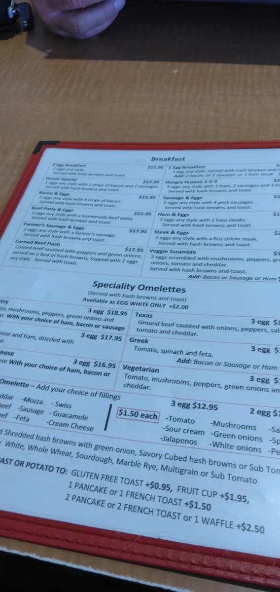 Menu, Cherry Pit Restaurant