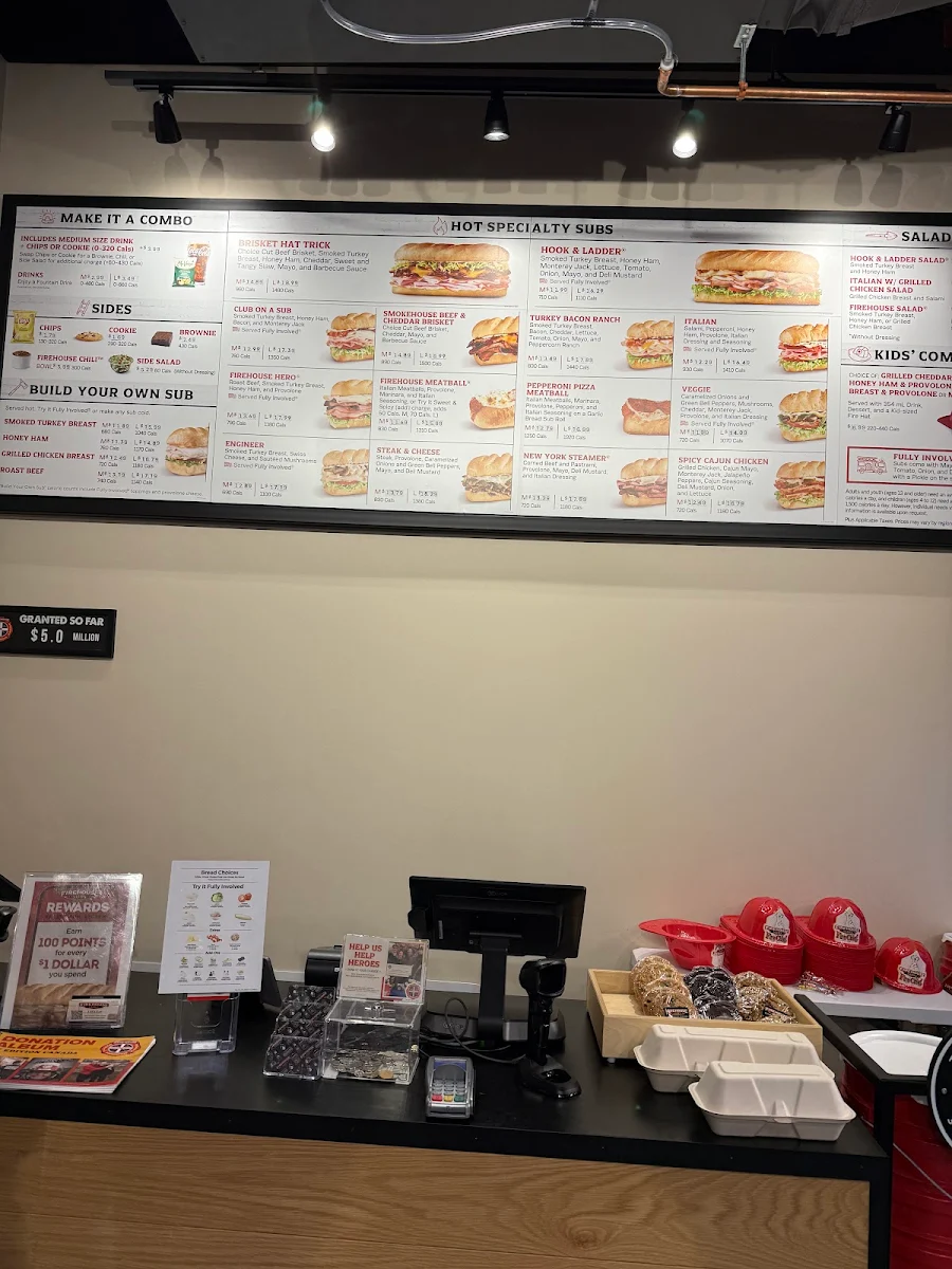 Menu, Firehouse Subs Calgary Uxborough