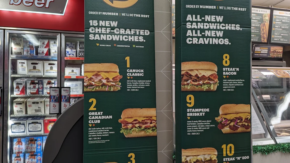 Menu, Subway