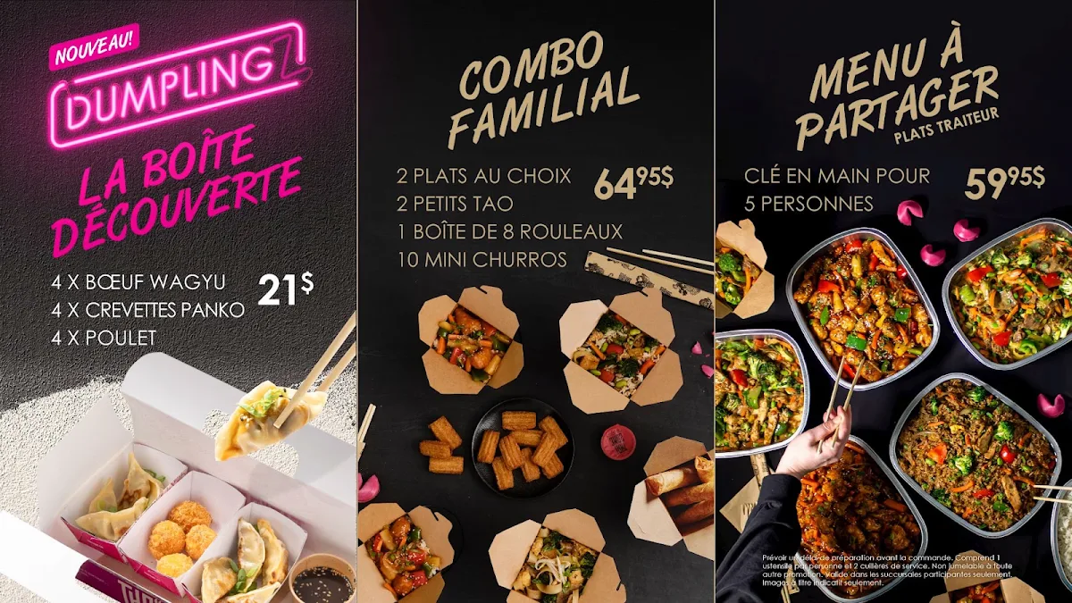 Menu, Thaïzone