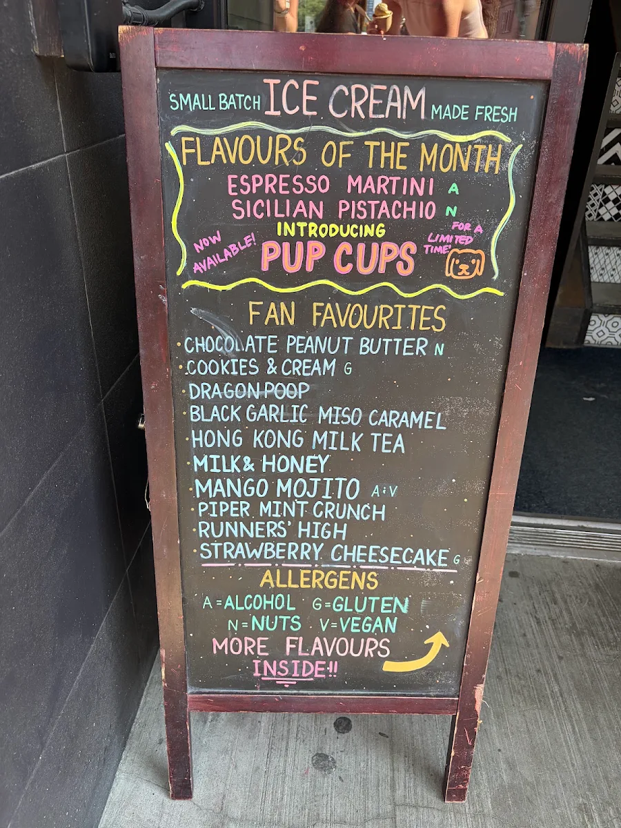 Menu, Good Behaviour Ice Cream and Sub Sandwiches