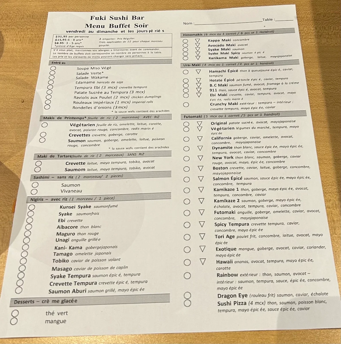 Menu photo 1