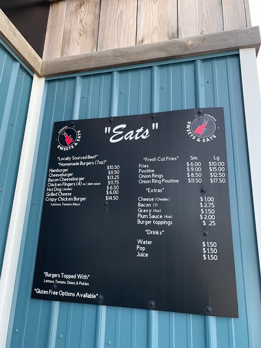 Menu, Kawartha Sweets & Eats