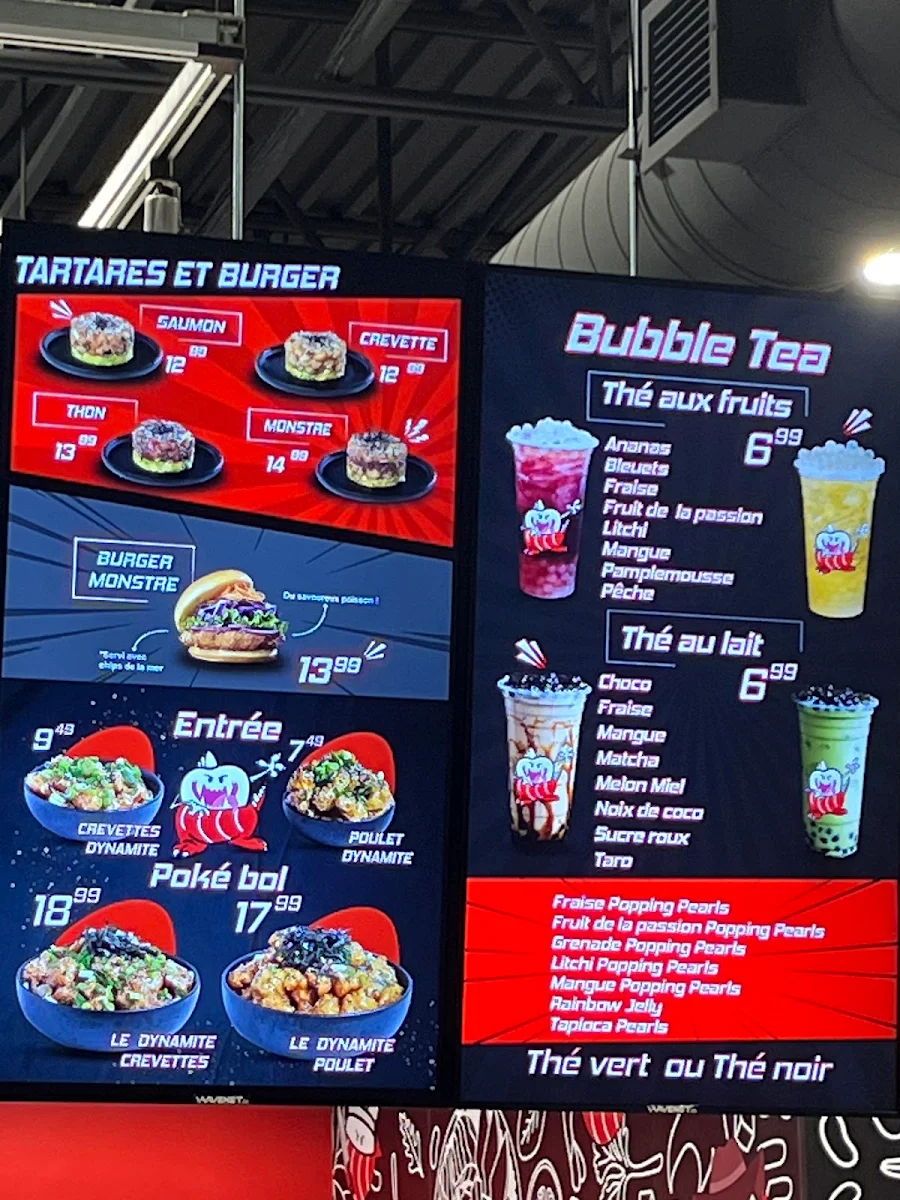 Menu, Poke Monster (Marcel-Laurin)