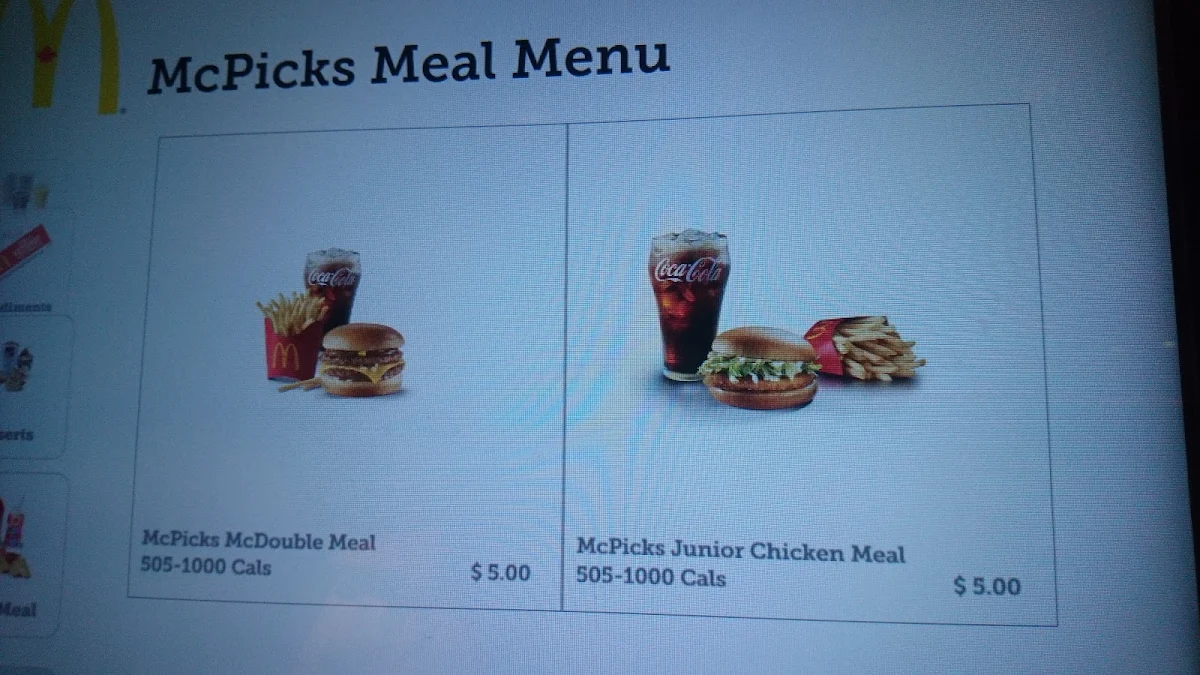 Menu, McDonald's