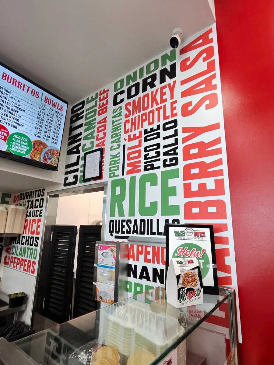 Menu, Taco Boyz Bedford