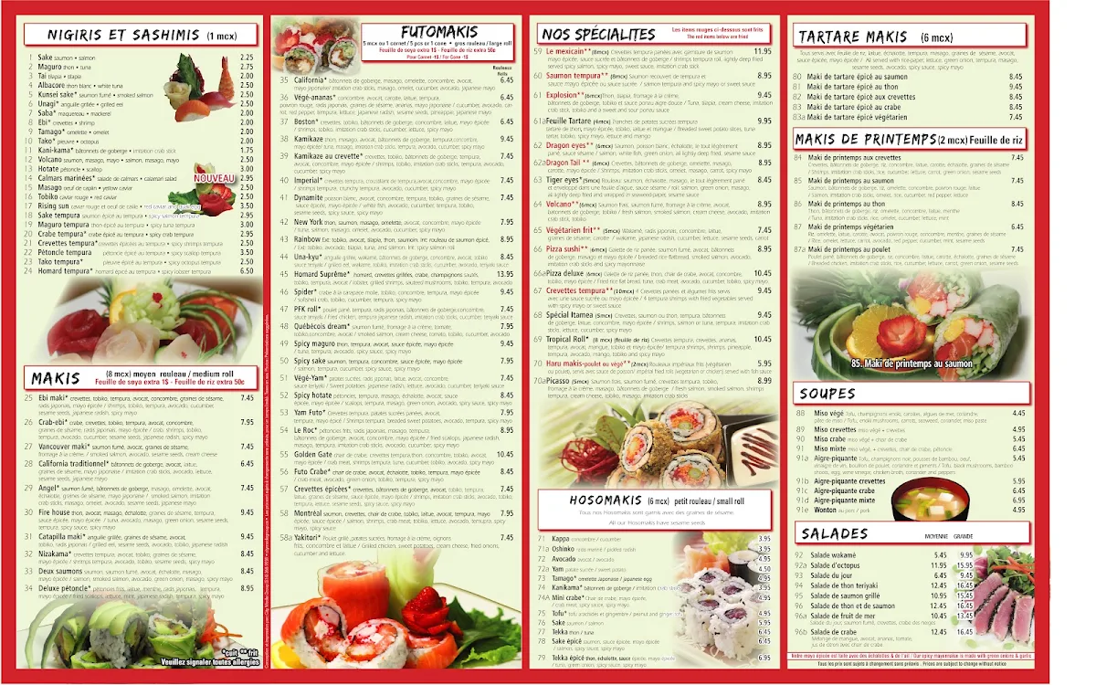 Menu, Restaurant Itamea