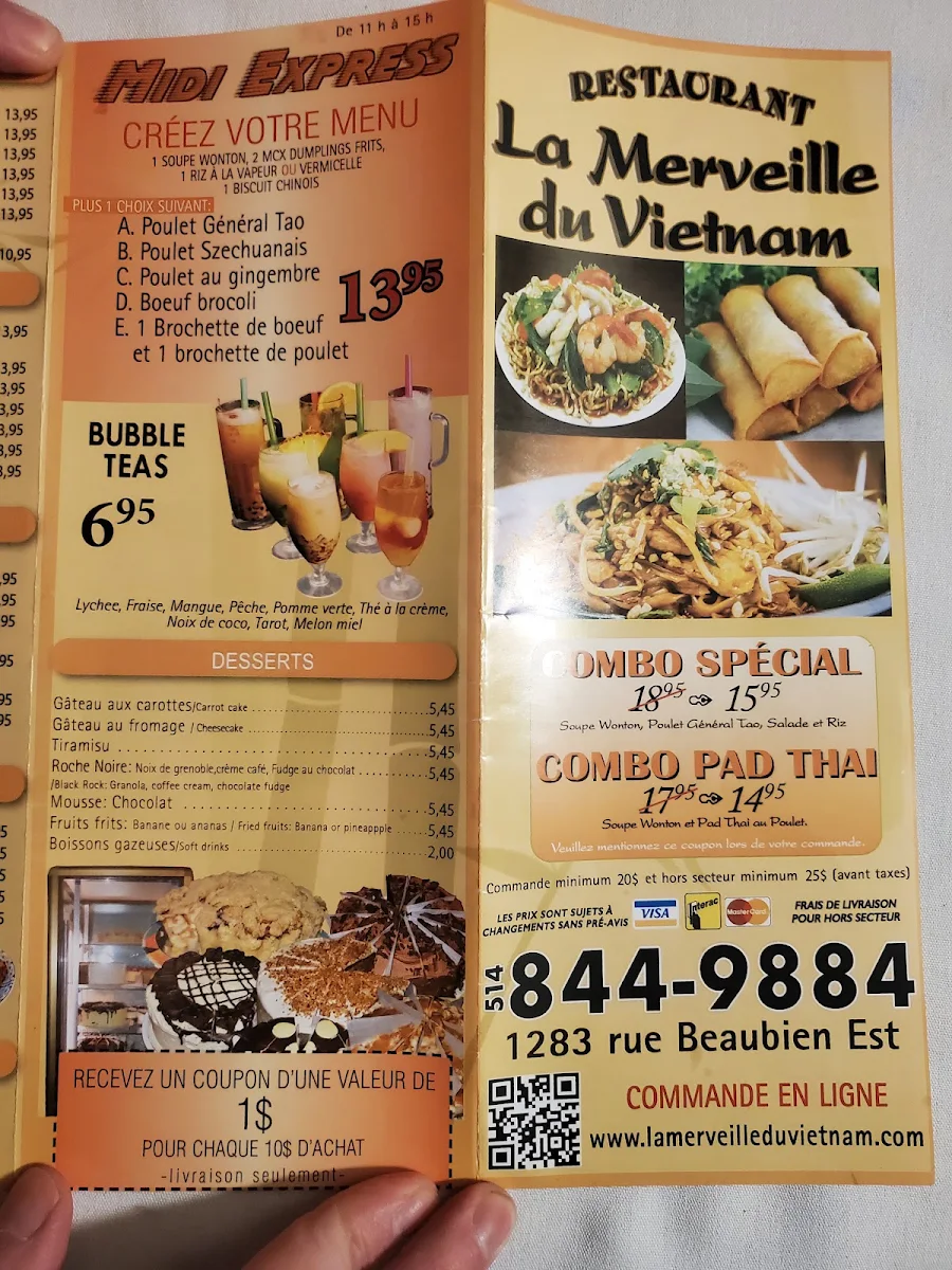 Menu, Restaurant Itamea