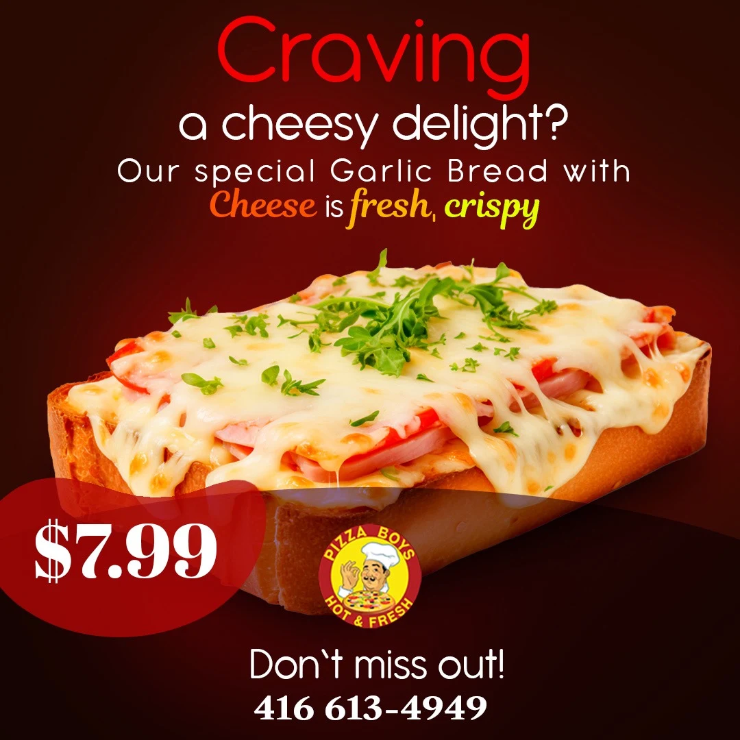 Menu, Pizzaboys Canada