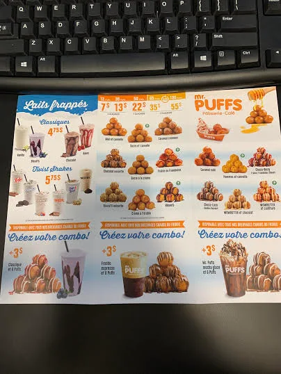 Menu, Mr. Puffs