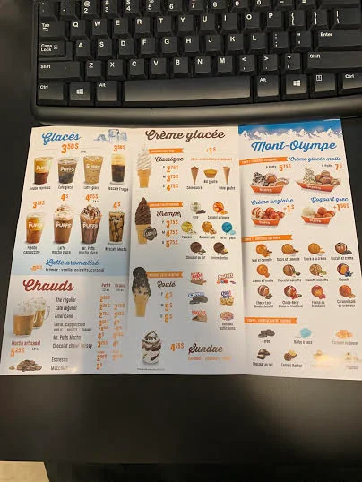 Menu, Mr. Puffs