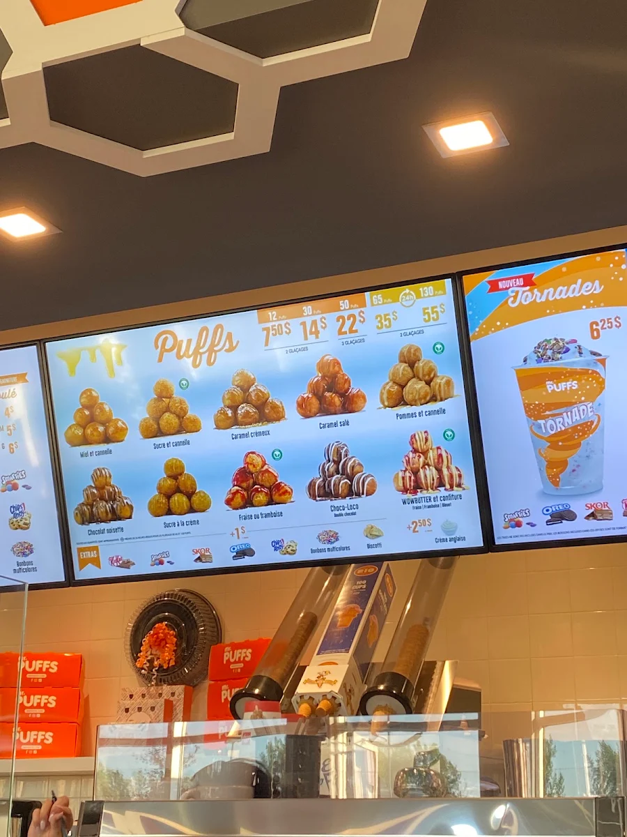 Menu, Mr. Puffs