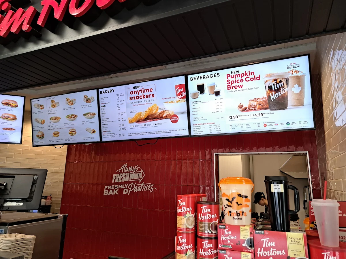 Menu, Tim Hortons