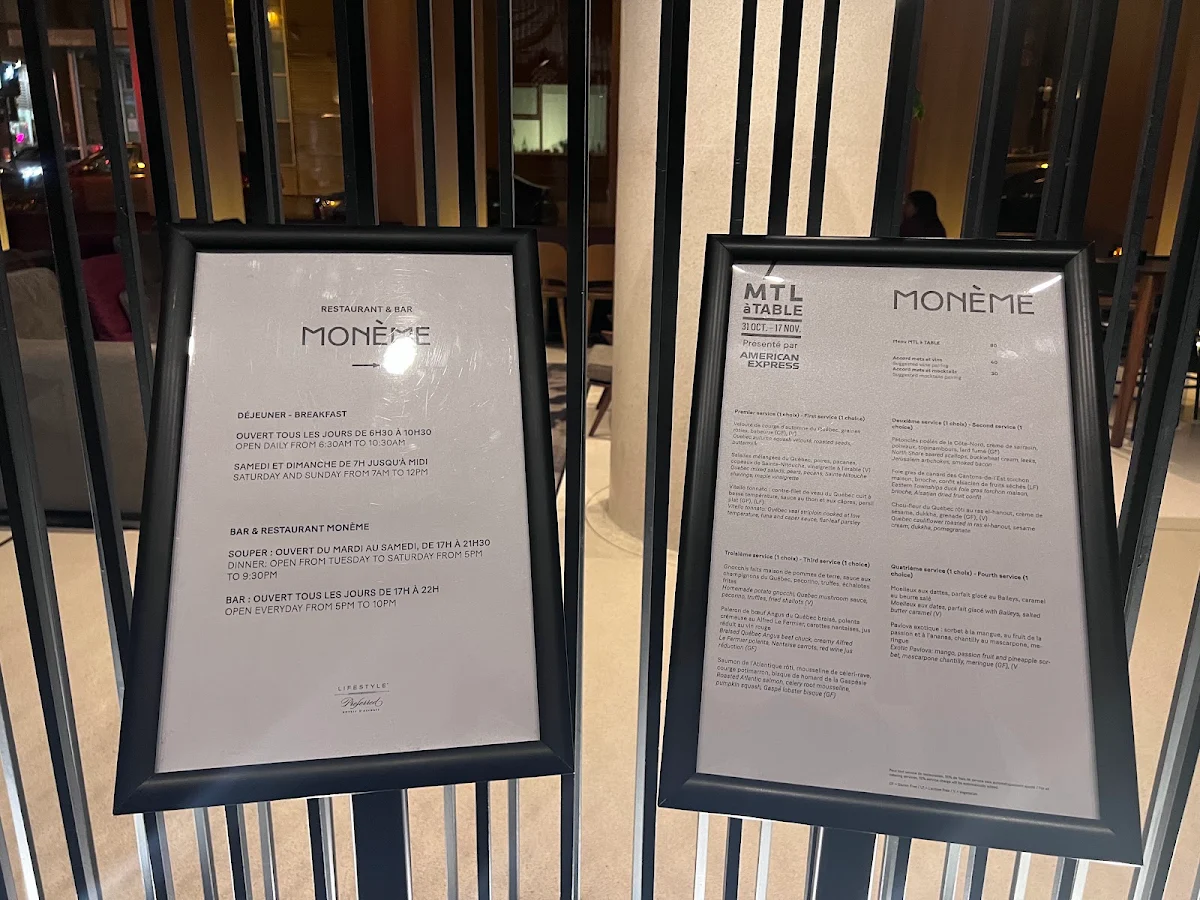 Menu, Monème