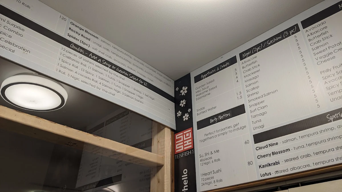 Menu, Ten Fish