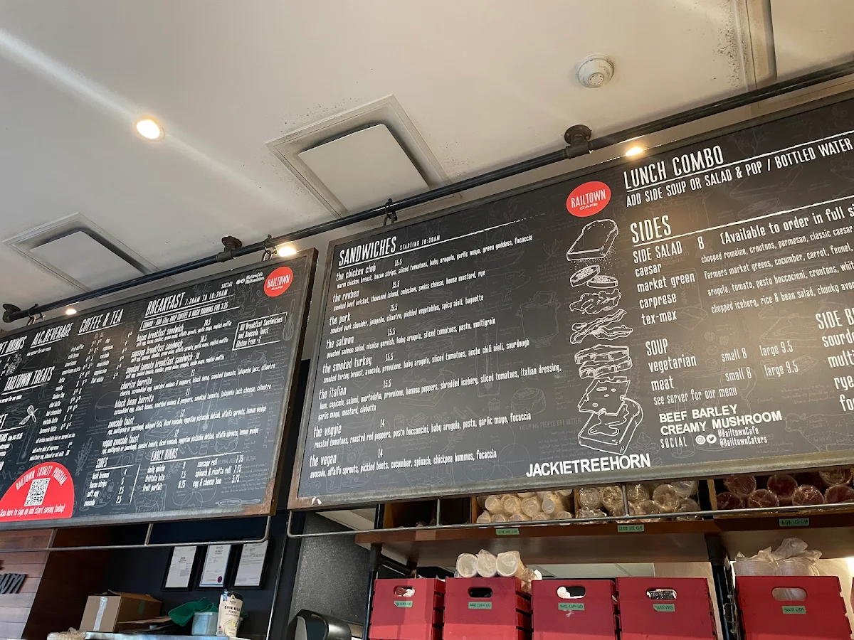 Menu, Railtown Café