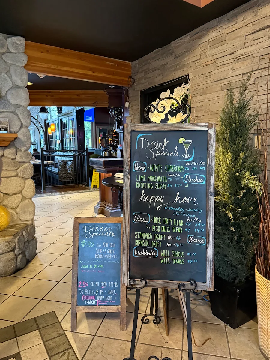 Menu, The Grille Restaurant